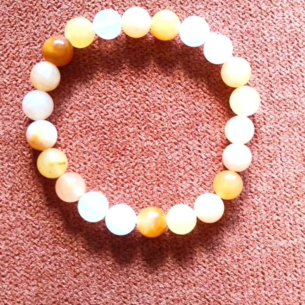Citrine beaded bracelet